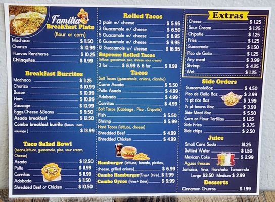 Menu photo 1 Familia Restaurant Grill Temecula, CA