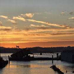 The Union Hotel - Benicia Bay shipwrecks at sunset.
