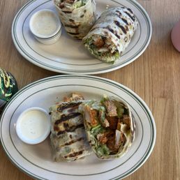 Buffalo chicken wrap, Cesar salad wrap Buffalo chicken wrap, Cesar salad wrap