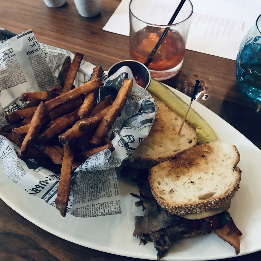 One Eighteen - Prime Rib Sandwich w/fries - Desserts Near Me - Midland, Michigan One Eighteen - Prime Rib Sandwich w/fries - Desserts Near Me - Midland, Michigan