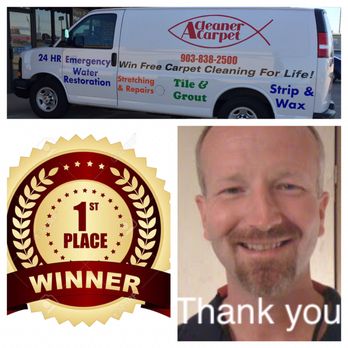 A Cleaner Carpet - Thanks for voting us as Best Carpet Cleaning Company in Texarkana! - Carpet Cleaning Near Me - Texarkana, Texas