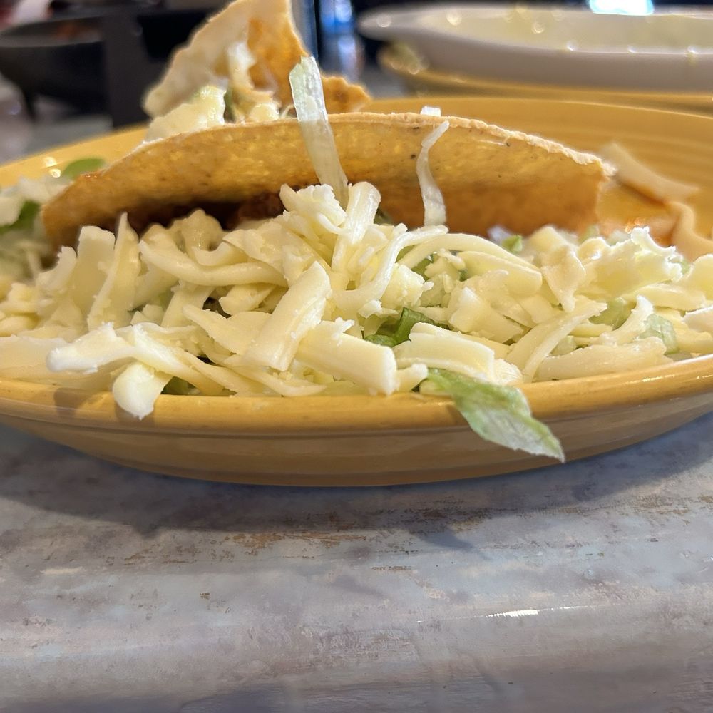Hard tacos, generously filled.