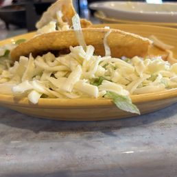 Hard tacos, generously filled. Hard tacos, generously filled.