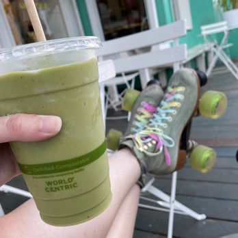 Java Kai Kauai - Matcha Smoothie- I think it's seasonal? I don't remember all that's in it, but I liked that it matched my skates. - Breakfast & Brunch Near Me - Kapaa, Hawaii Java Kai Kauai - Matcha Smoothie- I think it's seasonal? I don't remember all that's in it, but I liked that it matched my skates. - Breakfast & Brunch Near Me - Kapaa, Hawaii
