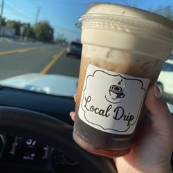 Local Drip - Caramel cold brew with cold foam.
