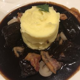 Beef bourguignon, potatoes and bacon. Absolutely delicious!! Beef bourguignon, potatoes and bacon. Absolutely delicious!!