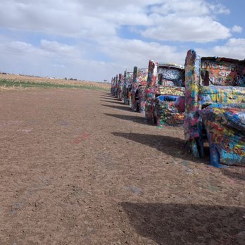 Cadillac Ranch - Cadillac ranch perspective - Landmarks & Historical Buildings Near Me - Amarillo, Texas