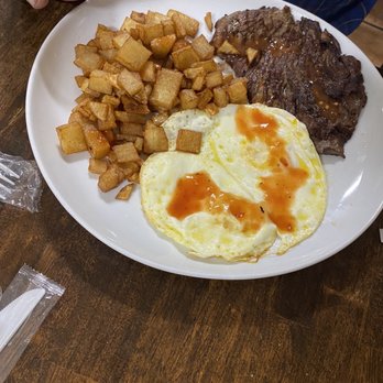 El Charro Authentic - Steak & eggs with hash browns - Mexican Near Me - Arcadia, Florida