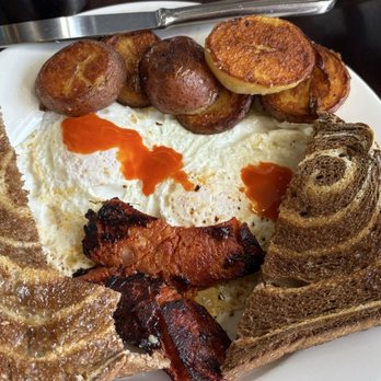 Two Sisters Coffee Shop - eggs and sausage with breakfast potatoes - Coffee & Tea Near Me - Gloucester, Massachusetts