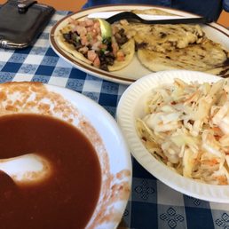 two plates of food on a table two plates of food on a table
