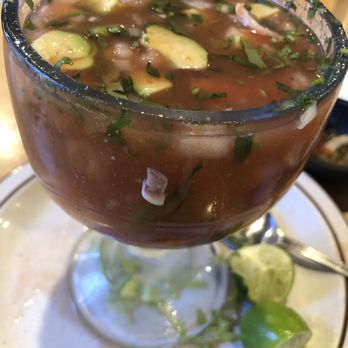 Don Rubens Restaurant - Hot watery shrimp cocktail no flavor gross - Mexican Near Me - Mariposa, California