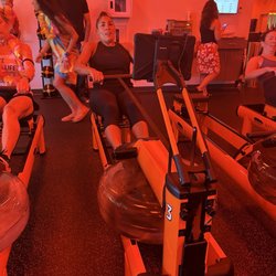 Orangetheory Fitness - Dry-Tri rowing and they even encouraged family and friends to support. Such a fun event!