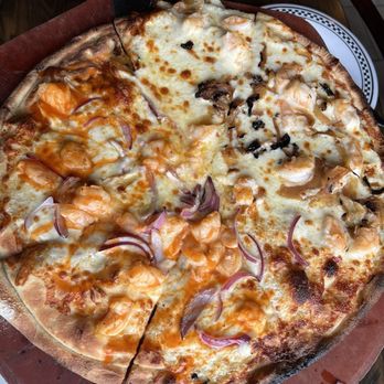 Anthony's Coal Fired Pizza & Wings - Buffalo Shrimp 16" and Shrimp Alfredo 16" - Pizza Near Me - Bohemia, New York Anthony's Coal Fired Pizza & Wings - Buffalo Shrimp 16" and Shrimp Alfredo 16" - Pizza Near Me - Bohemia, New York