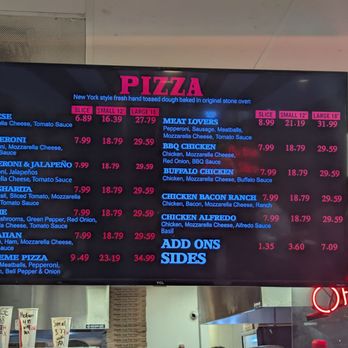 Hotspot Pizza - Menu board - Pizza Near Me - Huntington Beach, California