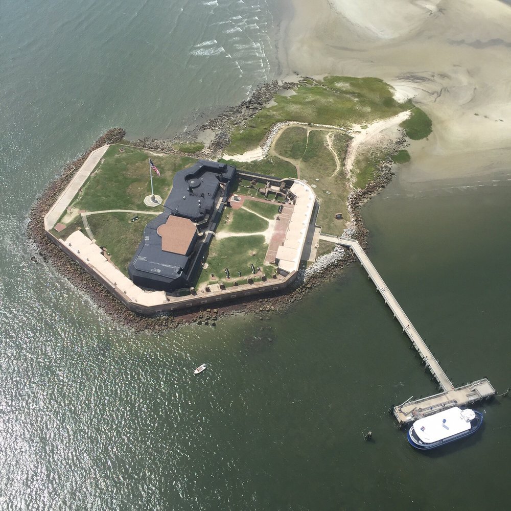 Fort Sumter from the copter.