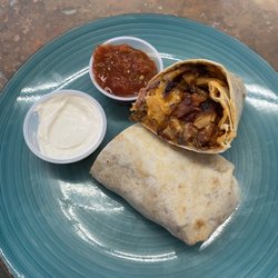 Syb's West End Deli - Breakfast burrito (no egg + add potatoes)