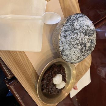 Okrumong - Black Snow Bowl with Red Bean - Desserts Near Me - Torrance, California Okrumong - Black Snow Bowl with Red Bean - Desserts Near Me - Torrance, California