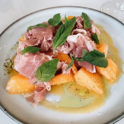 Cantaloupe & Prosciutto with olive oil and cracked black pepper