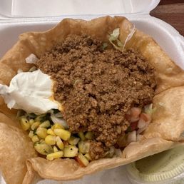 Taco salad with ground beef Taco salad with ground beef