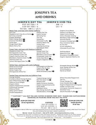 Menu photo 4 Joseph's Tea Room Clearwater, FL