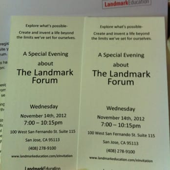 Landmark - Special event. Tickets for me and a guest. - Life Coach Near Me - San Jose, California Landmark - Special event. Tickets for me and a guest. - Life Coach Near Me - San Jose, California