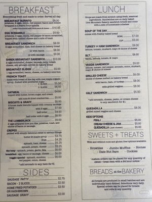 Menu photo 3 Lion Mountain Bakery Oakridge, OR