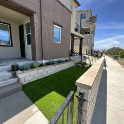 JJ Turf & Landscaping Designs - Right side of our front yard. Drip system goes all the way around, underground.