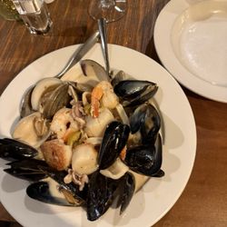 Julio's Wood Fired Pizza & Grill - Zuppa de pesce with a sherry cream sauce