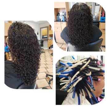 Tresses Salon - Spiral Perm with Tension Rods for even curls, perfect for long hair. - Hair Salons Near Me - Tracy, California Tresses Salon - Spiral Perm with Tension Rods for even curls, perfect for long hair. - Hair Salons Near Me - Tracy, California