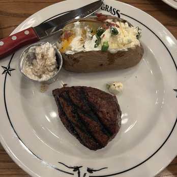 Saltgrass Steak House - 10oz top sirloin with a loaded baked potato - Steakhouses Near Me - Rogers, Arkansas Saltgrass Steak House - 10oz top sirloin with a loaded baked potato - Steakhouses Near Me - Rogers, Arkansas