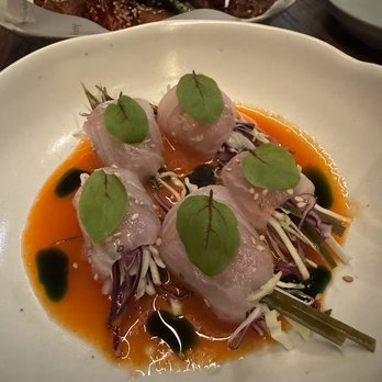 Yeobo Darling - amberjack, cabbage, kelp, finger lime - Taiwanese Near Me - Menlo Park, California