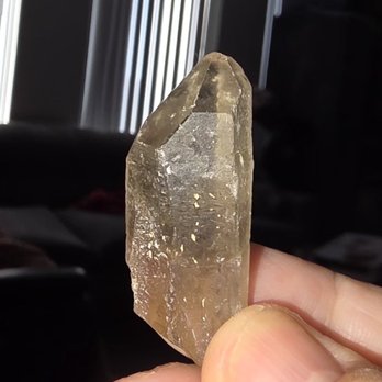 Oceanview Mine - Smoky quartz with a spike of black tourmaline. 2nd pull. - Tours Near Me - Pala, California Oceanview Mine - Smoky quartz with a spike of black tourmaline. 2nd pull. - Tours Near Me - Pala, California