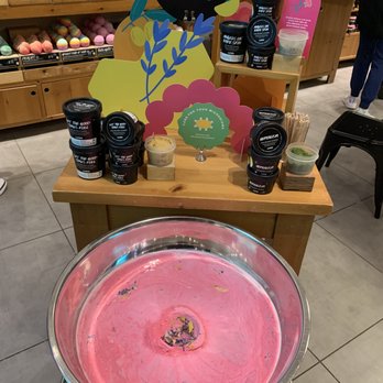 LUSH Cosmetics - Superpowered Skincare featuring our Valentine Bombshell bath bomb in the demo bowl! - Cosmetics & Beauty Supply Near Me - Richmond, Virginia LUSH Cosmetics - Superpowered Skincare featuring our Valentine Bombshell bath bomb in the demo bowl! - Cosmetics & Beauty Supply Near Me - Richmond, Virginia