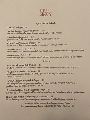 Menu photo 5 Fire and Wine Vero Beach, FL Menu photo 5 Fire and Wine Vero Beach, FL