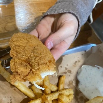 The Smokey Pokey - This is 1/3 left of a chicken strip from the kids meal. Comes with two. GOOD SIZES! - Barbeque Near Me - Orlando, Oklahoma The Smokey Pokey - This is 1/3 left of a chicken strip from the kids meal. Comes with two. GOOD SIZES! - Barbeque Near Me - Orlando, Oklahoma