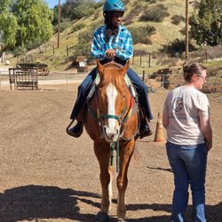 Copper Horse Riding Ranch - Birthday girl riding the horse.