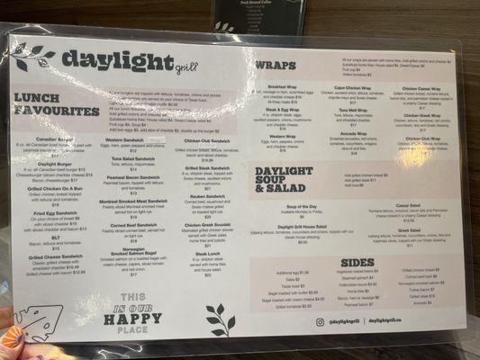 Menu photo 2 Daylight Grill Burlington, ON