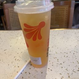 Complimentary honey green tea
