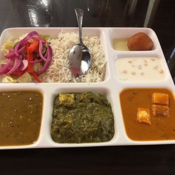 Punjabi Tadka - Vegi thali served with 1 naan - Indian Near Me - Brampton, Ontario Punjabi Tadka - Vegi thali served with 1 naan - Indian Near Me - Brampton, Ontario
