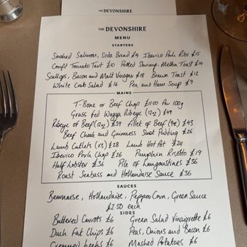 The Devonshire - Menu - Pubs Near Me - London, XGL The Devonshire - Menu - Pubs Near Me - London, XGL