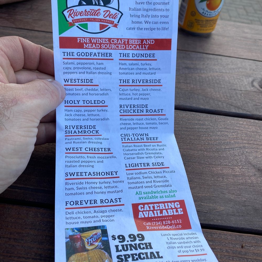 Riverside Deli - Menu - Beer, Wine & Spirits Near Me - Dundee, Michigan