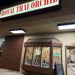 Exterior outside entrance of Royal Thai Orchid Restaurant - Front of the restaurant - Orange, California Exterior outside entrance of Royal Thai Orchid Restaurant - Front of the restaurant - Orange, California