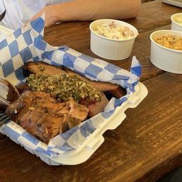 Small Platter: Smoked Brisket, Smoked Tri-Tip, Smoked Chicken Thighs, Coleslaw, Smoky Campfire Street Corn, Ppotato Salad Small Platter: Smoked Brisket, Smoked Tri-Tip, Smoked Chicken Thighs, Coleslaw, Smoky Campfire Street Corn, Ppotato Salad