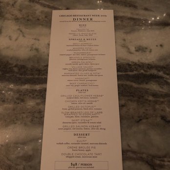 Aba - Restaurant week menu - Mediterranean Near Me - Chicago, Illinois