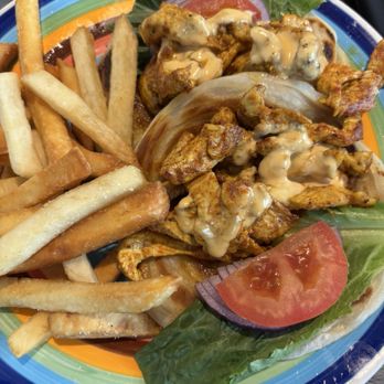 Lajevard Diner Cafe - Tandoori spiced chicken paratha and fries - Breakfast & Brunch Near Me - San Jose, California