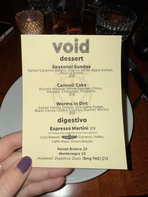 Menu photo 2 Void Chicago, IL