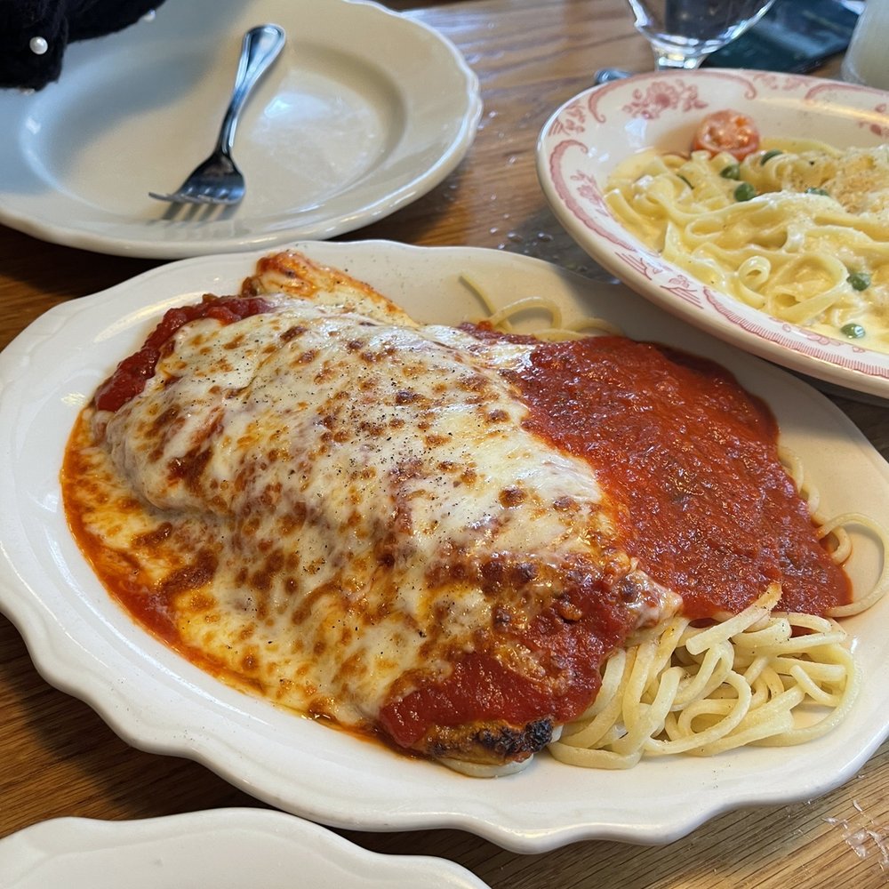 Margherita's - Eggplant Parmesan with linguini - Pizza Near Me - Hoboken, New Jersey Margherita's - Eggplant Parmesan with linguini - Pizza Near Me - Hoboken, New Jersey