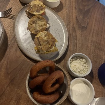 Casa Ora - AREPITAS on the top and MANDOCAS at the bottom - both delicious - Venezuelan Near Me - Brooklyn, New York