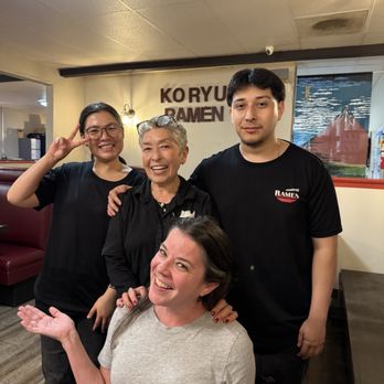 Ko-Ryu Ramen Grill - Happy customer and three excellent employees!! - Ramen Near Me - Torrance, California Ko-Ryu Ramen Grill - Happy customer and three excellent employees!! - Ramen Near Me - Torrance, California