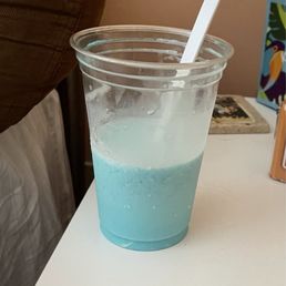 Blue raspberry shaved iced with soft service ice cream $9.42 Blue raspberry shaved iced with soft service ice cream $9.42